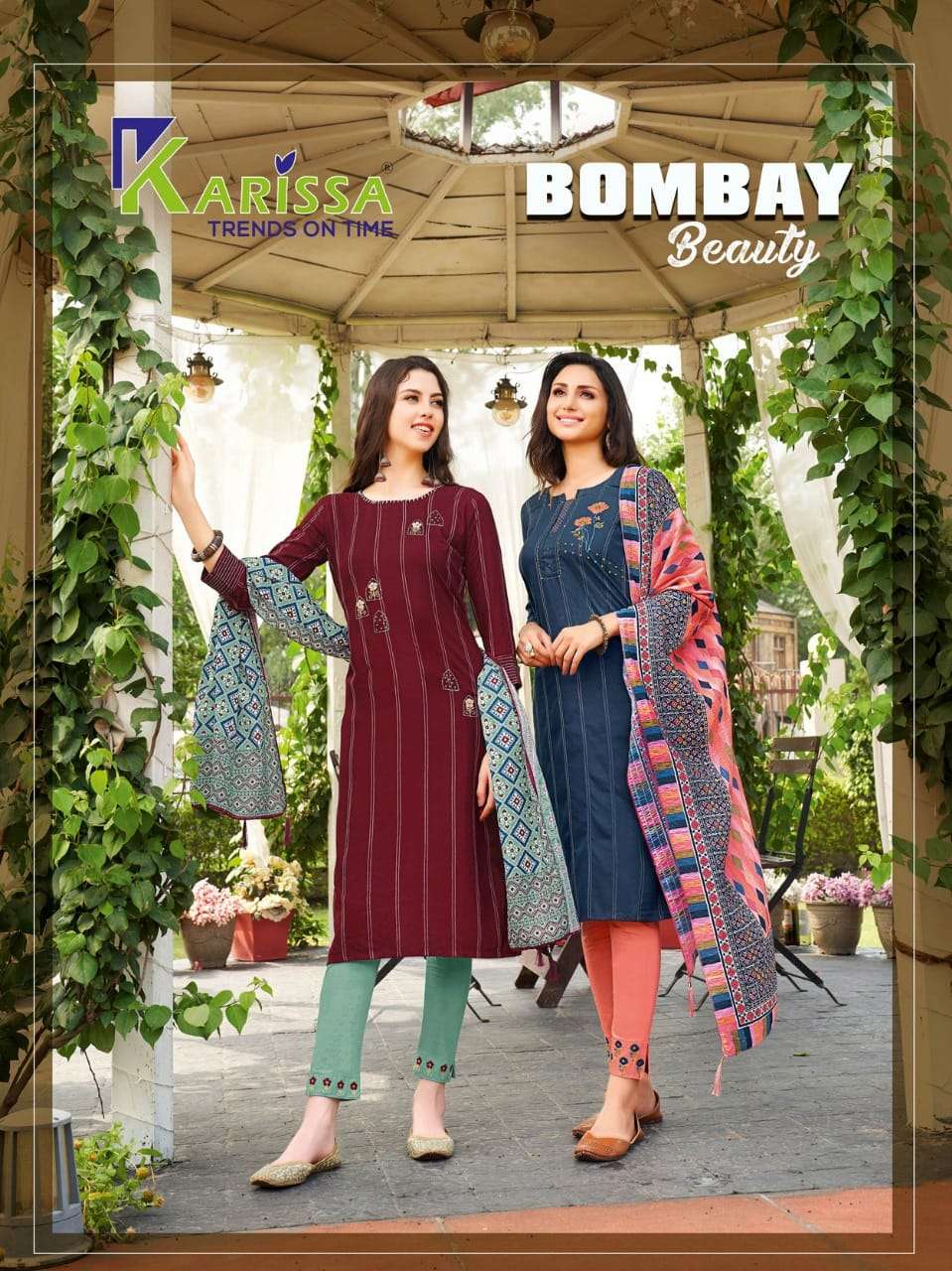 RIJIYA TRENDS PRESENTS MEHER FANCY VISCOSE HAND EMBROIDERY WHOLESALE KURTI WITH BOTTOM